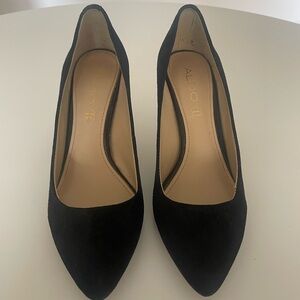 ALDO Black Velvet Textured High High Shoes